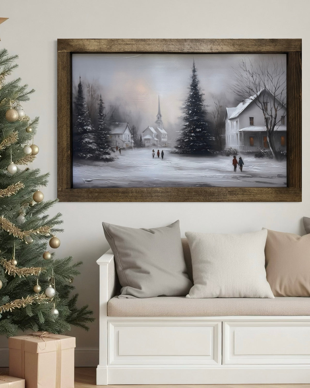 Evening in Snowfall Canvas Print