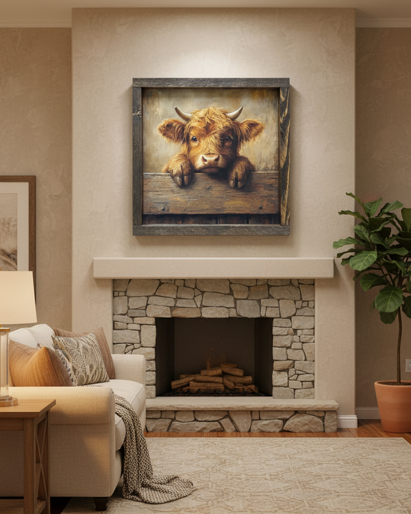 Sweet Highland Peek Canvas Print