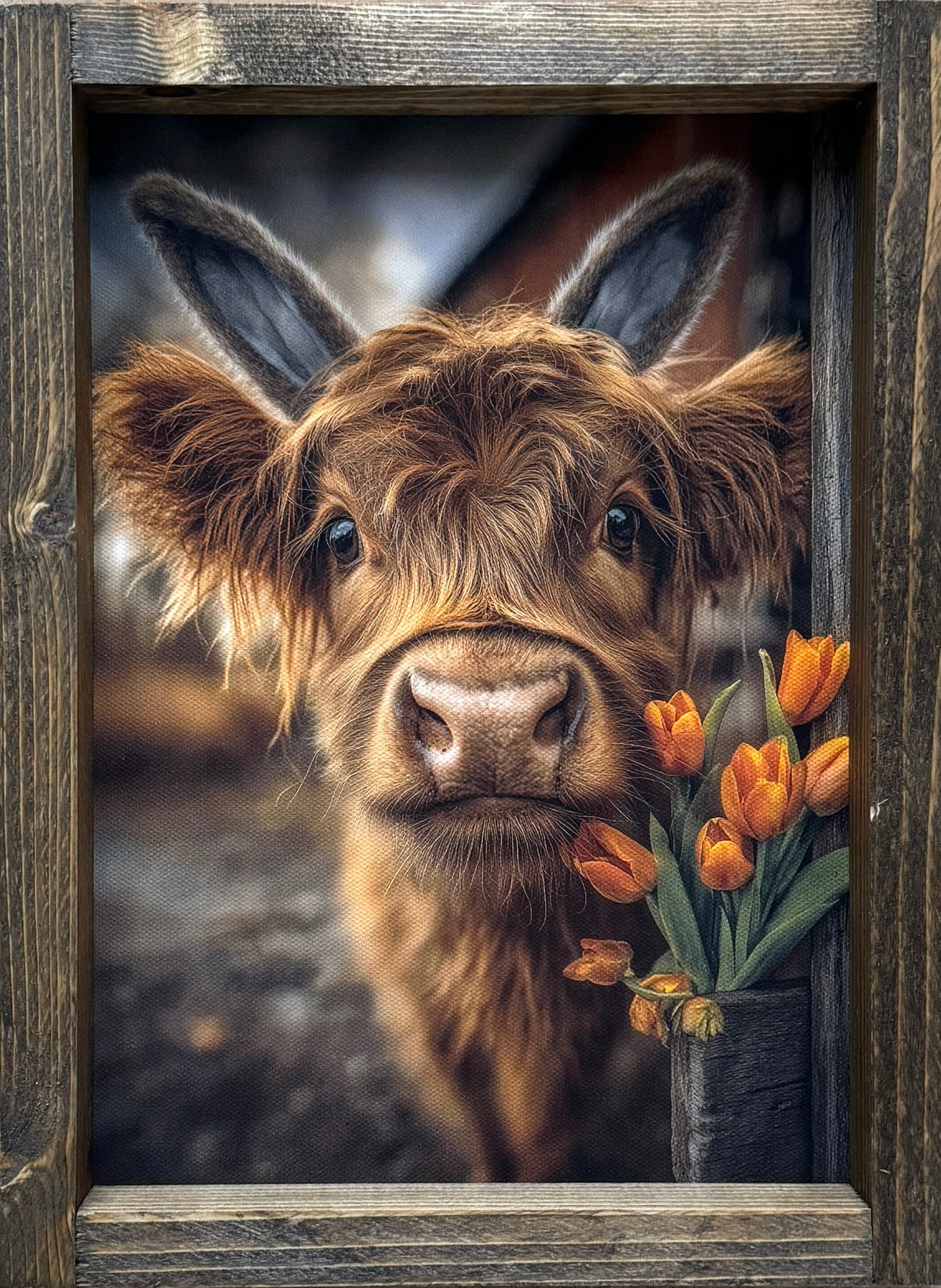 Tulip Peek Canvas Print