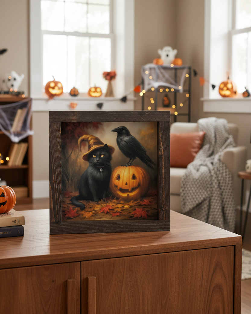Black Cat Moon Magic Canvas Print Exclusive