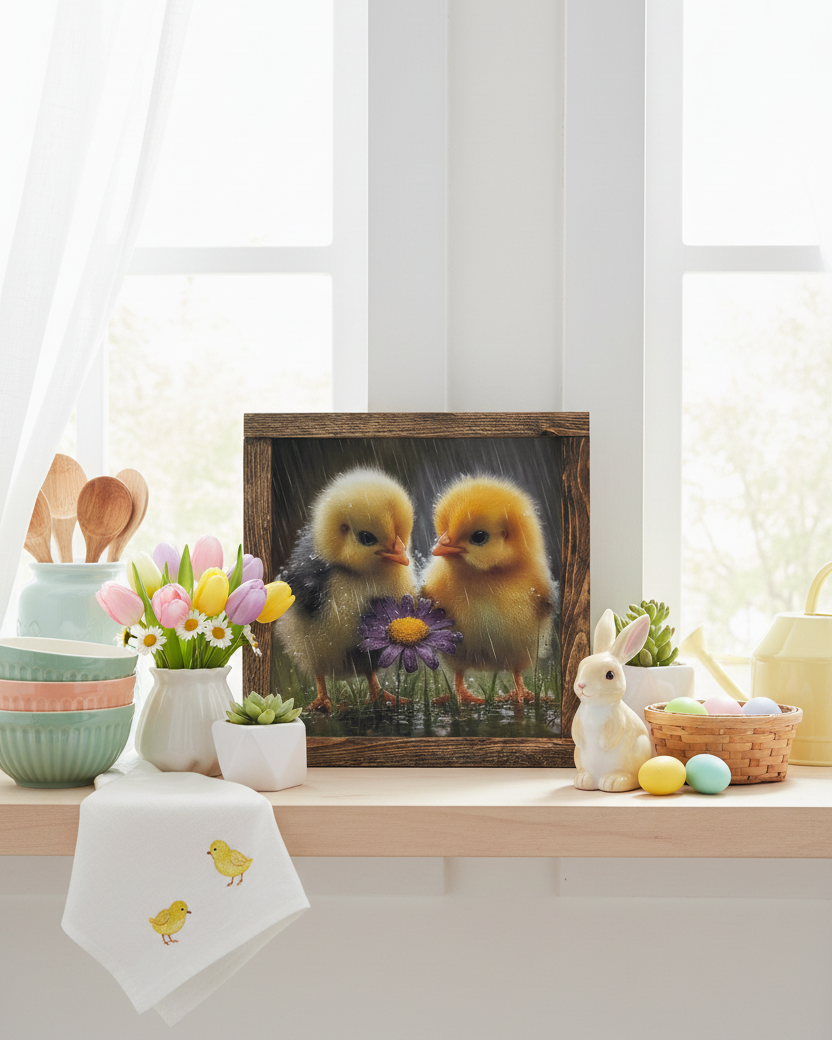 First Spring Friends Canvas Print