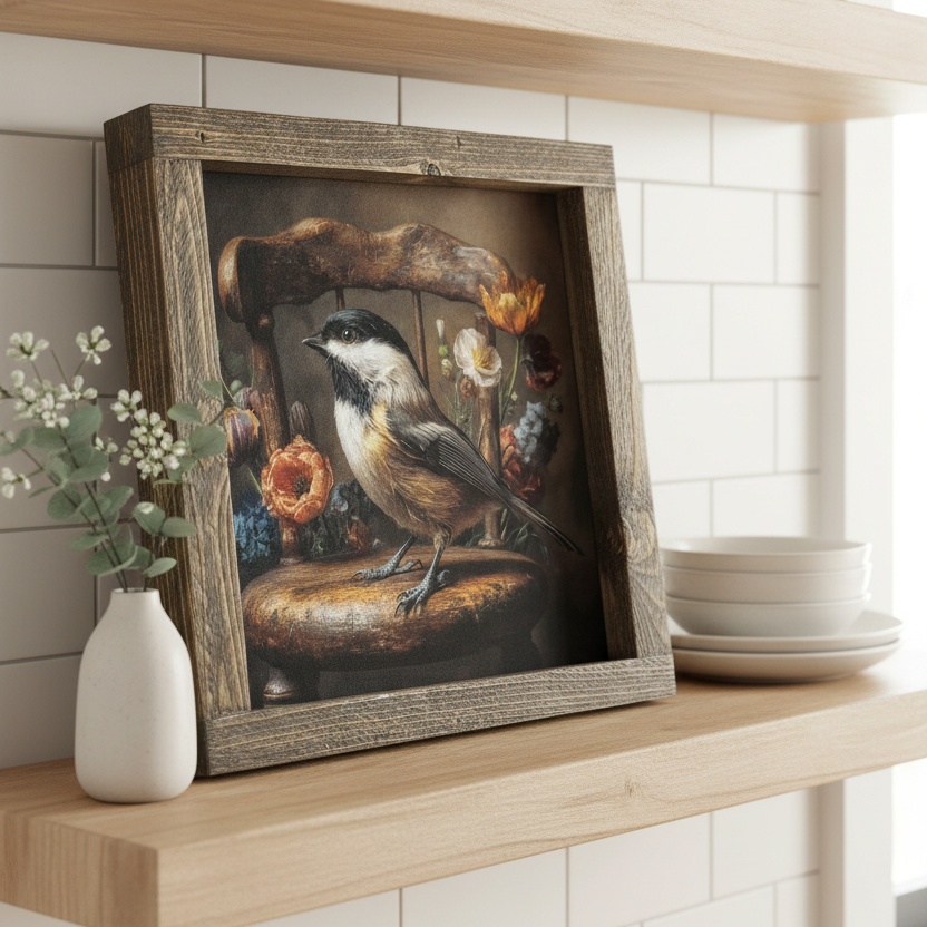 Feathered Pause Canvas Print