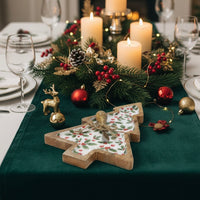 Holly Tree Dip Tray With Spreader