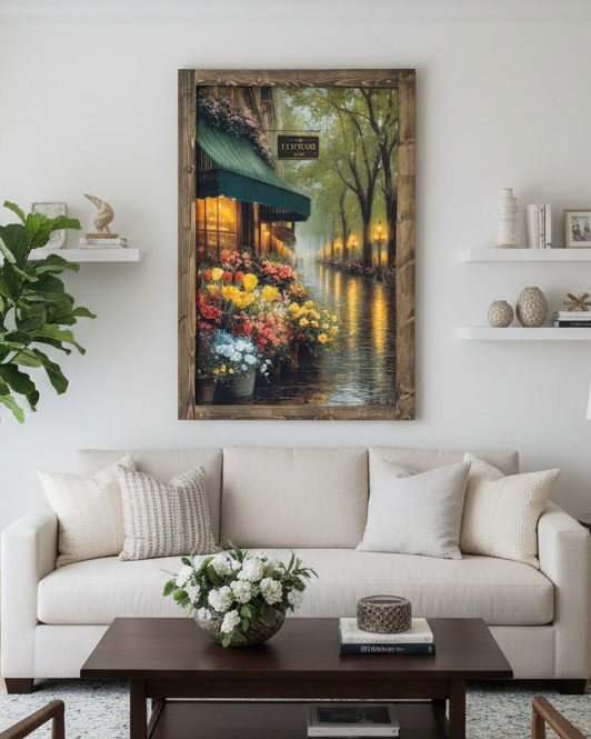 The Evening Flower Shop Canvas Print