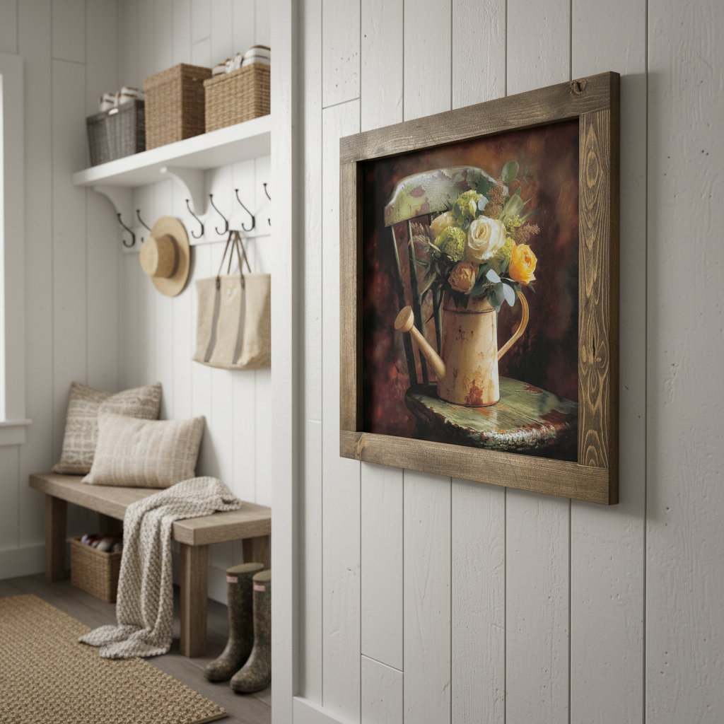 Chair Blooms Canvas Print