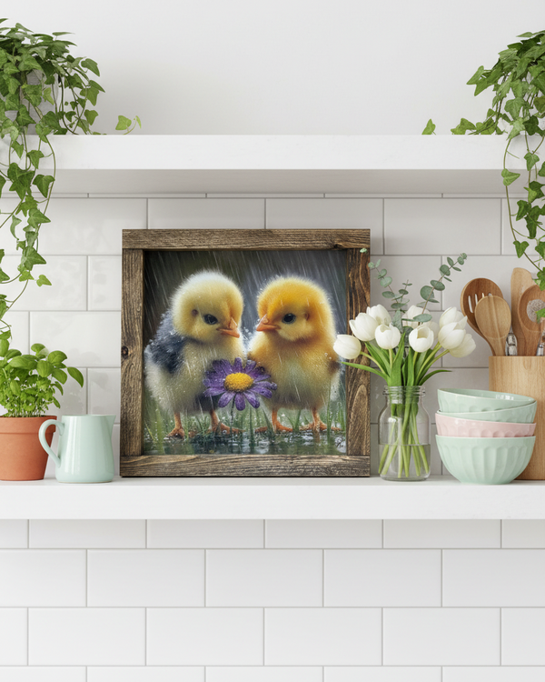 First Spring Friends Canvas Print