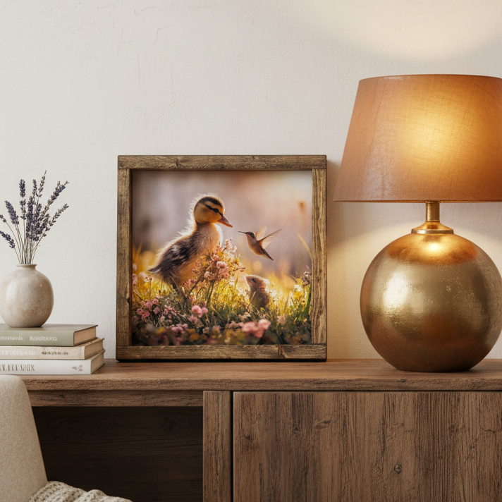 Blush Meadow Meeting Canvas Print