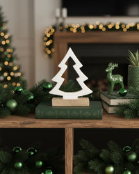 White Enamel Tree Cutout