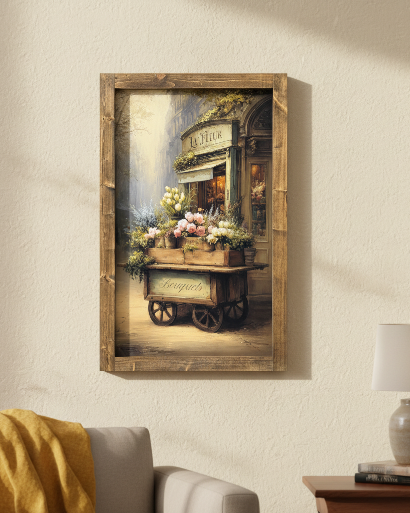 Petals on Rue Fleur Canvas Print