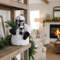 Chubby Snowman With Greenery