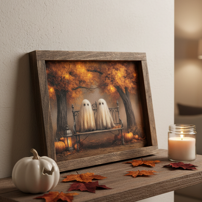 The Haunted Bench Canvas Print
