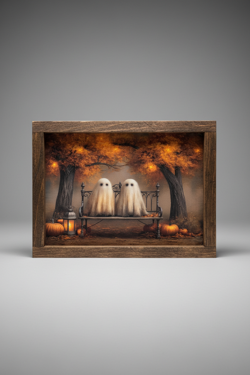 The Haunted Bench Canvas Print