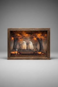 The Haunted Bench Canvas Print
