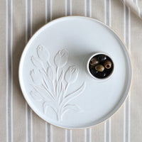 Floral Serve and Dip Platter Set of 2