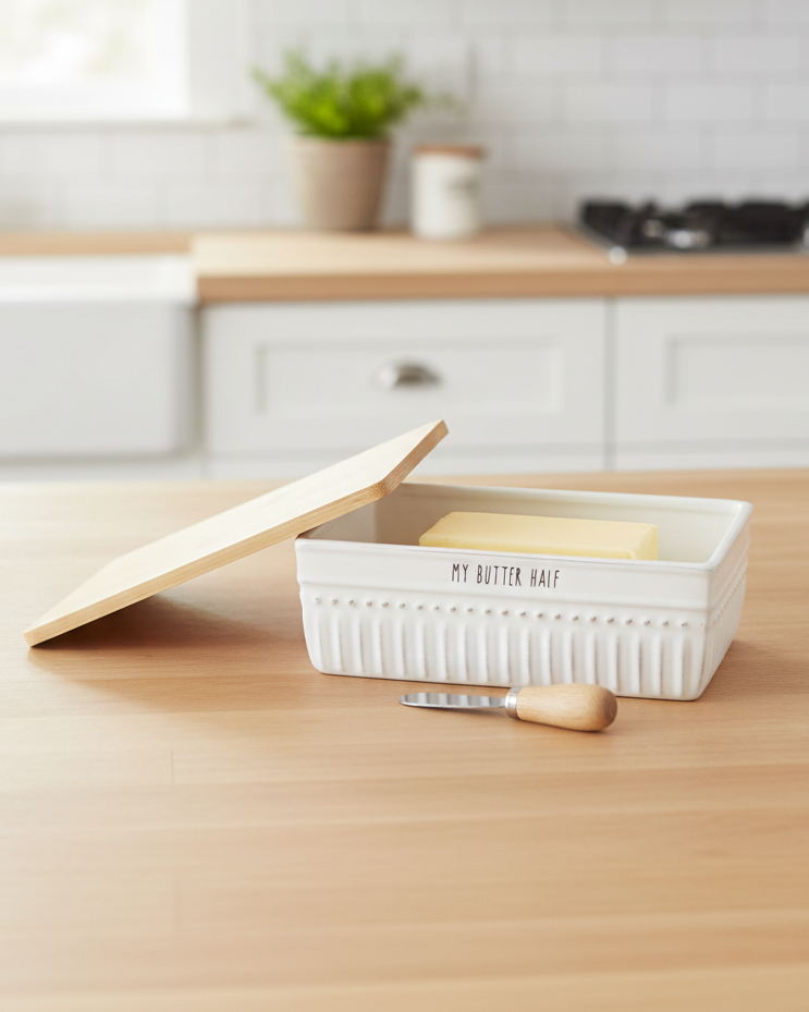 My Butter Half Butter Dish with Spreader