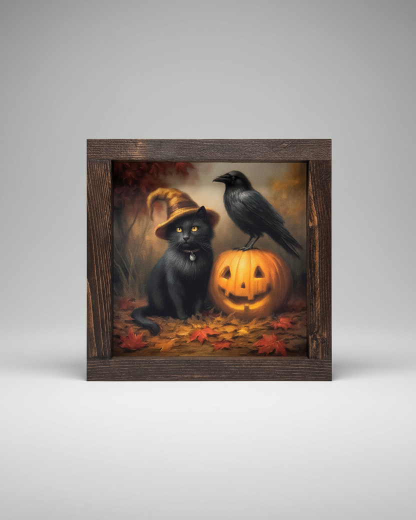 Black Cat Moon Magic Canvas Print Exclusive