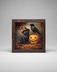 Black Cat Moon Magic Canvas Print Exclusive