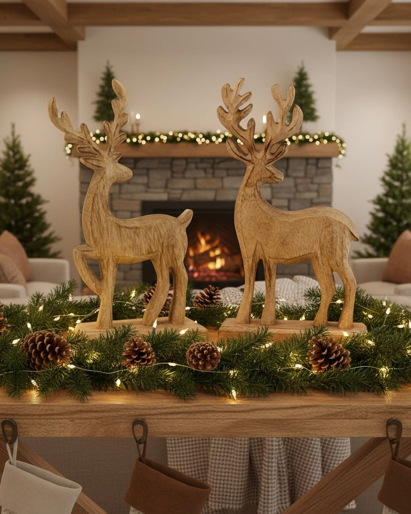 Rustic Wooden Reindeer