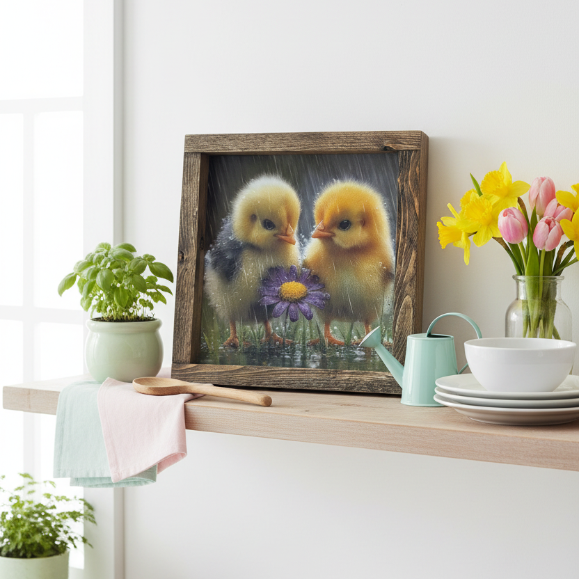 First Spring Friends Canvas Print