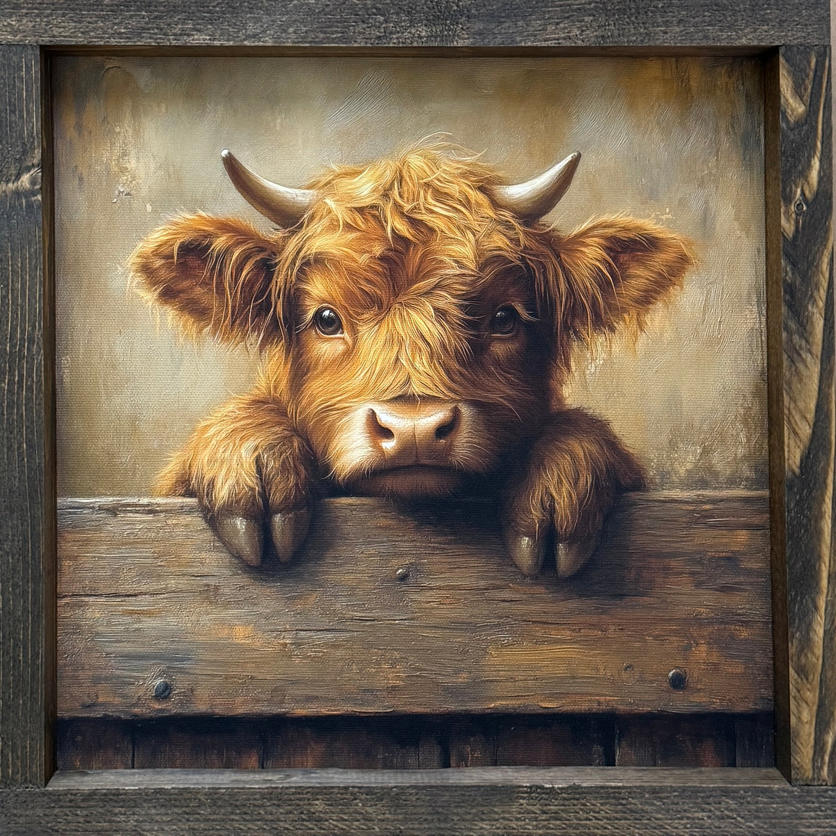 Sweet Highland Peek Canvas Print