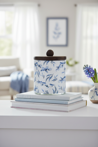 Bluebird Glass Jar With Wood Lid