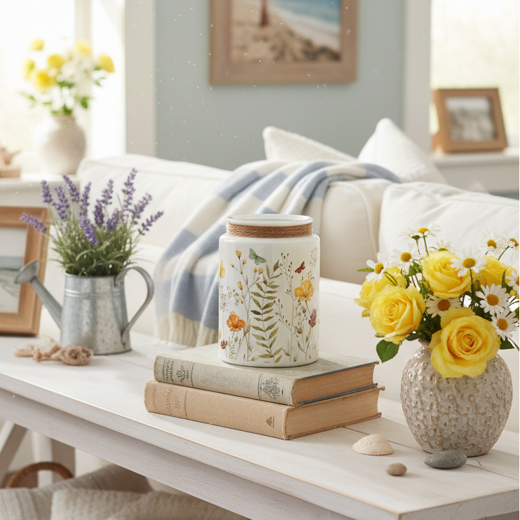 Wildflower Glass Jar