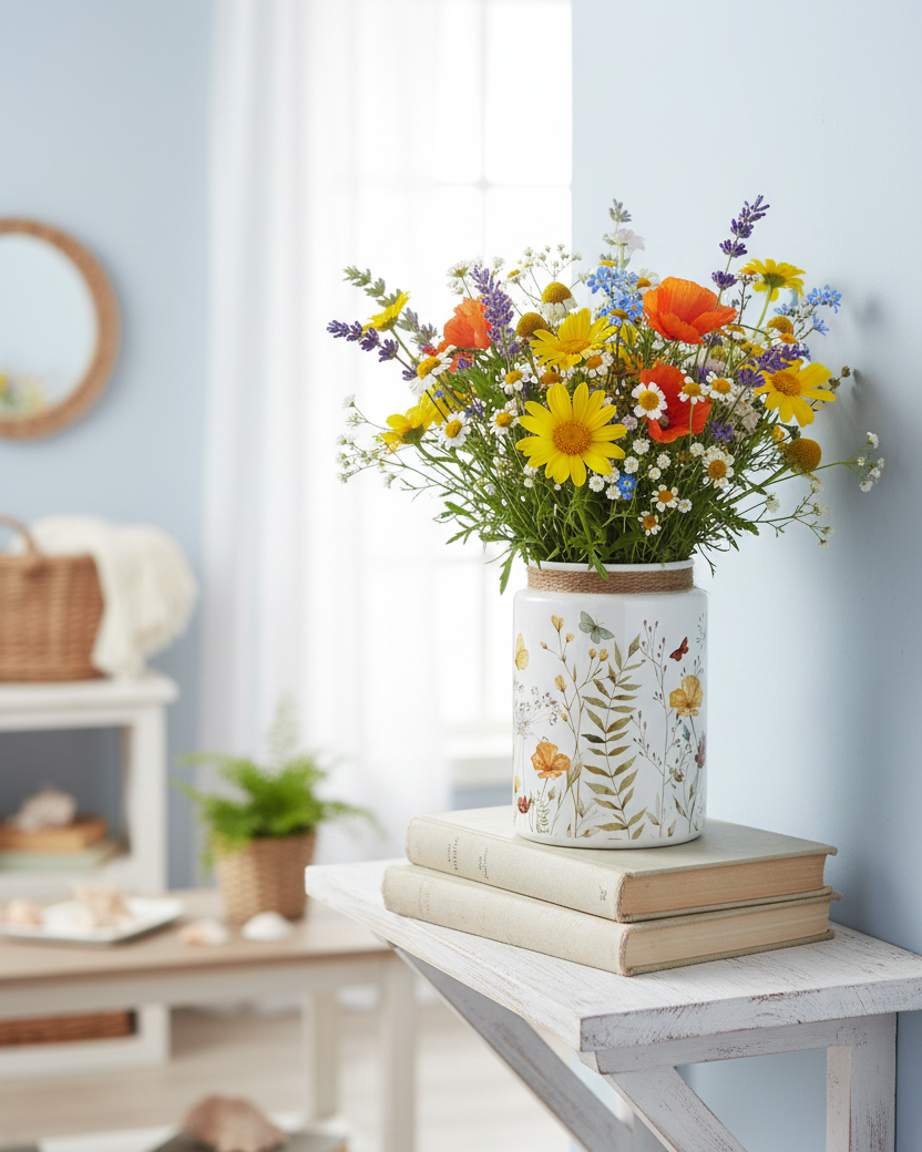 Wildflower Glass Jar
