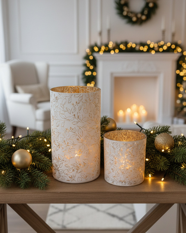 Golden Bloom Mercury Candle Holder