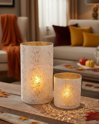 Golden Bloom Mercury Candle Holder