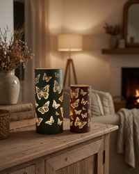 Butterfly Glass LED Cylinder