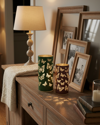 Butterfly Glass LED Cylinder