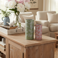 Butterfly Glass LED Cylinder