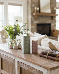 Butterfly Glass LED Cylinder