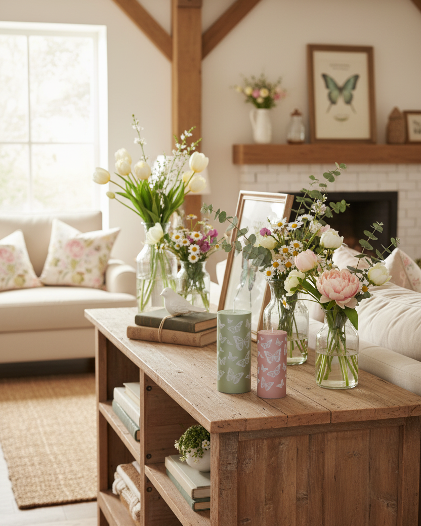 Butterfly Glass LED Cylinder