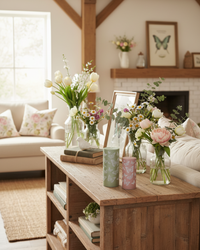 Butterfly Glass LED Cylinder