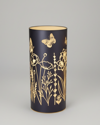 Violet Meadow Glass LED Cylinder