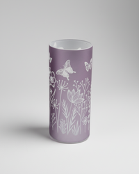 Violet Meadow Glass LED Cylinder