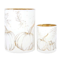 Fall Harmony Mercury Glass Candle Holder