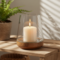 Natural Wood Base Hurricane