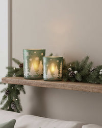 Green Forest Candle Holder