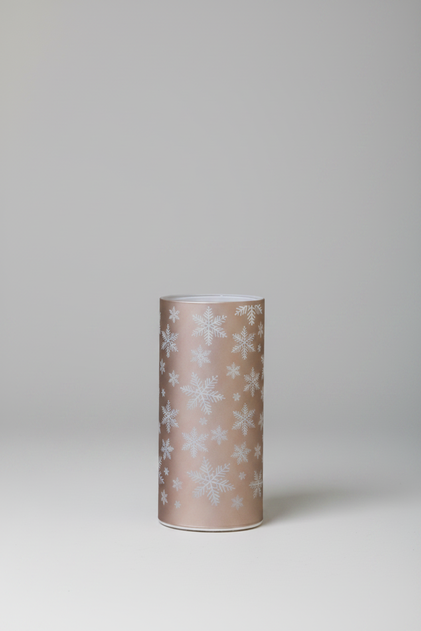 Snowflake Glass LED Cylinder