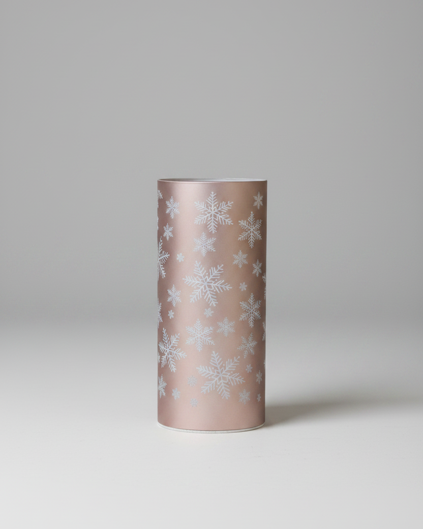 Snowflake Glass LED Cylinder
