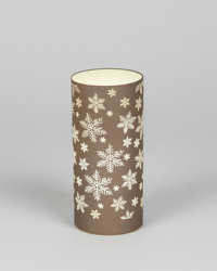 Snowflake Glass LED Cylinder