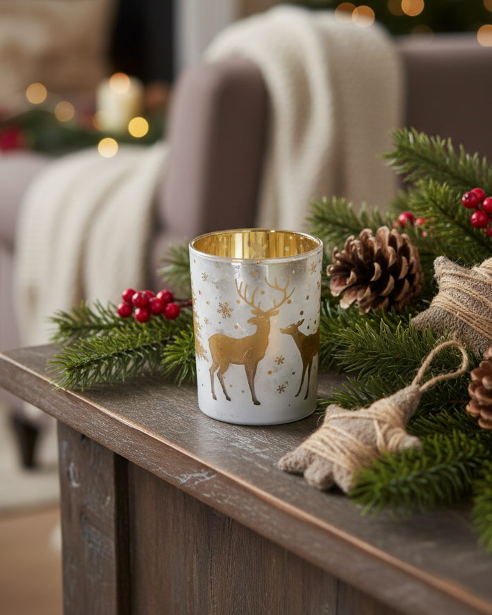 Golden Deer Glass Jars