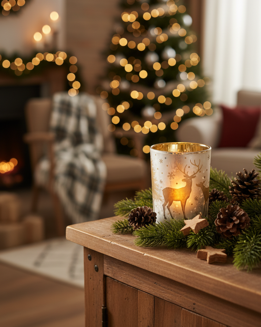 Golden Deer Glass Jars