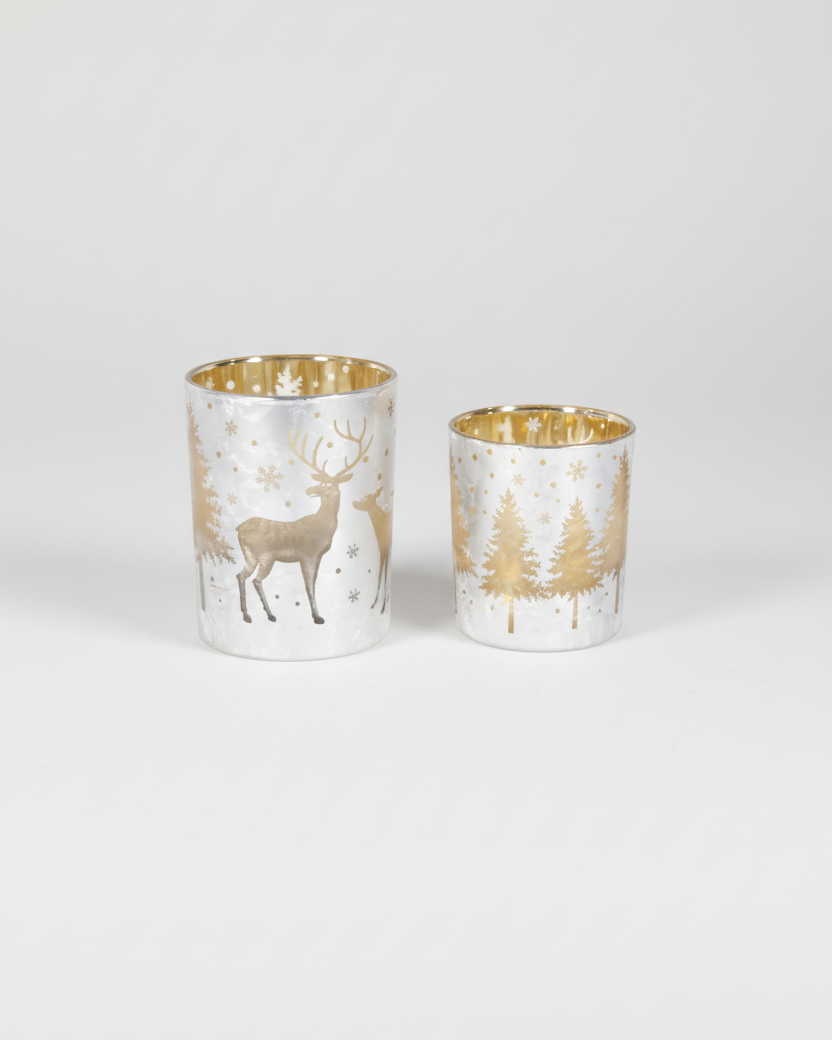 Golden Deer Glass Jars