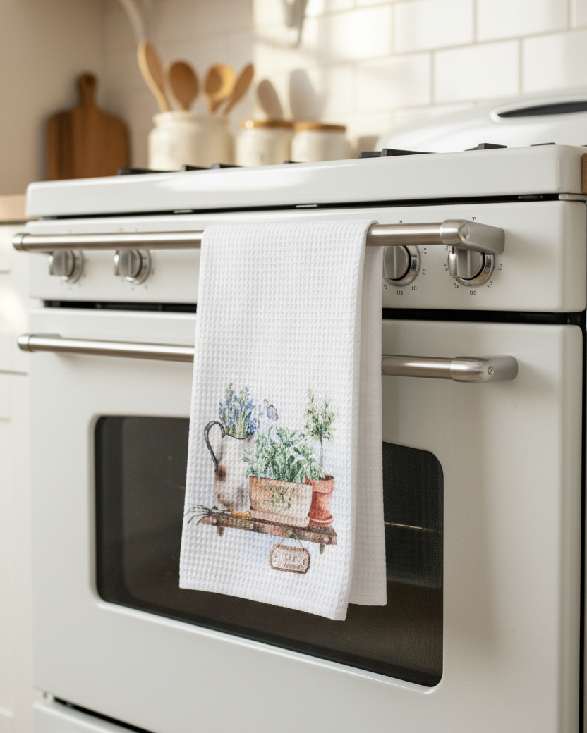 Country Garden Tea Towel - Garden Shelf