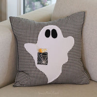 Plaid Ghost Pillow