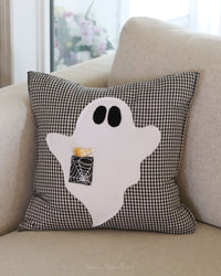 Plaid Ghost Pillow