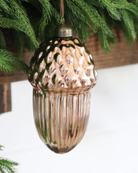 Coloured Glass Acorn Ornament
